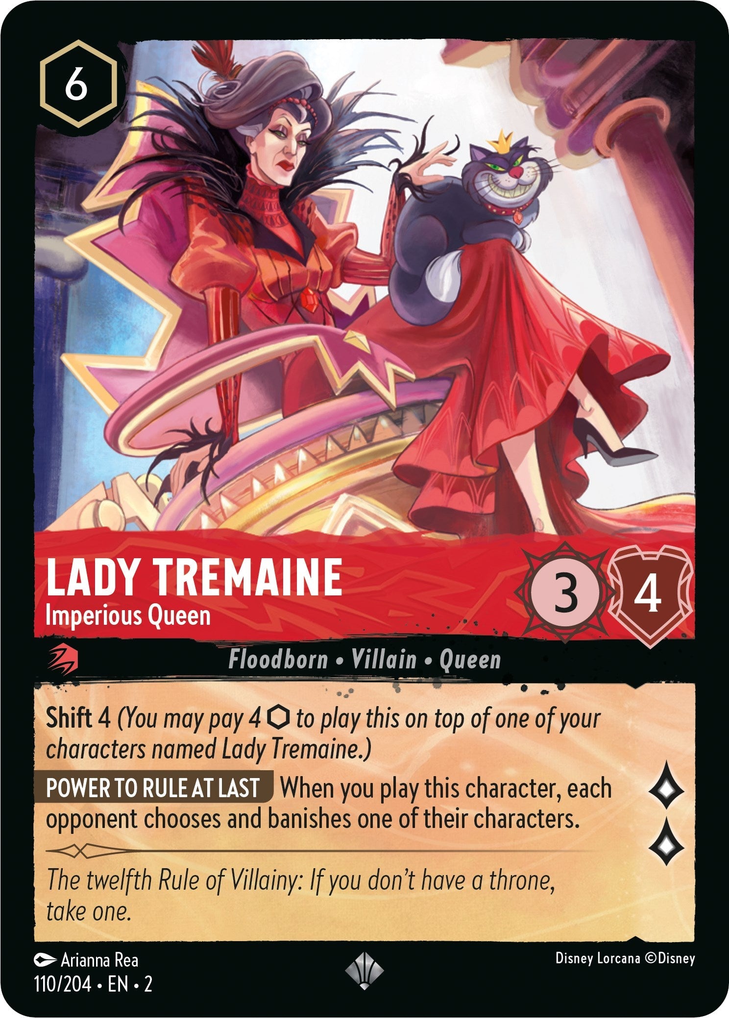 Lady Tremaine - Imperious Queen (110/204) - Rise of the Floodborn Cold Foil