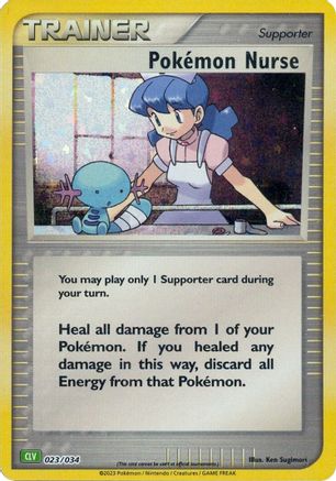 Pokemon Nurse 023/034 - Trading Card Game Classic Holofoil