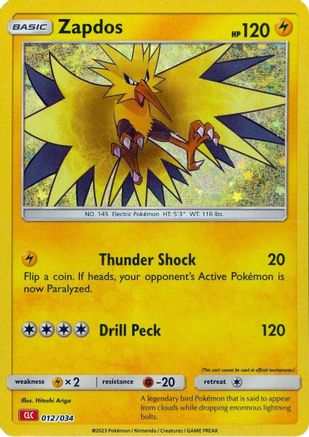 Zapdos [12] (Trading Card Game Classic) Holofoil