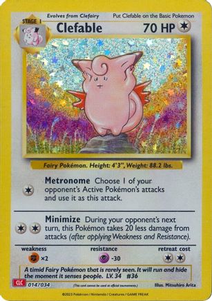 Clefable [14] (Trading Card Game Classic) Holofoil