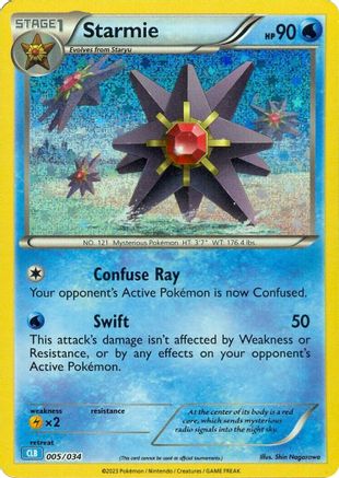 Starmie 005/034 - Trading Card Game Classic Holofoil