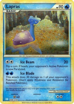 Lapras [8] (Trading Card Game Classic) Holofoil