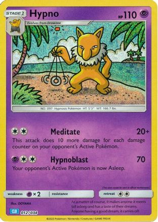 Hypno [12] (Trading Card Game Classic) Holofoil