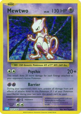 Mewtwo [14] (Trading Card Game Classic) Holofoil