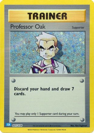 Professor Oak (CLB) [25] (Trading Card Game Classic) Holofoil