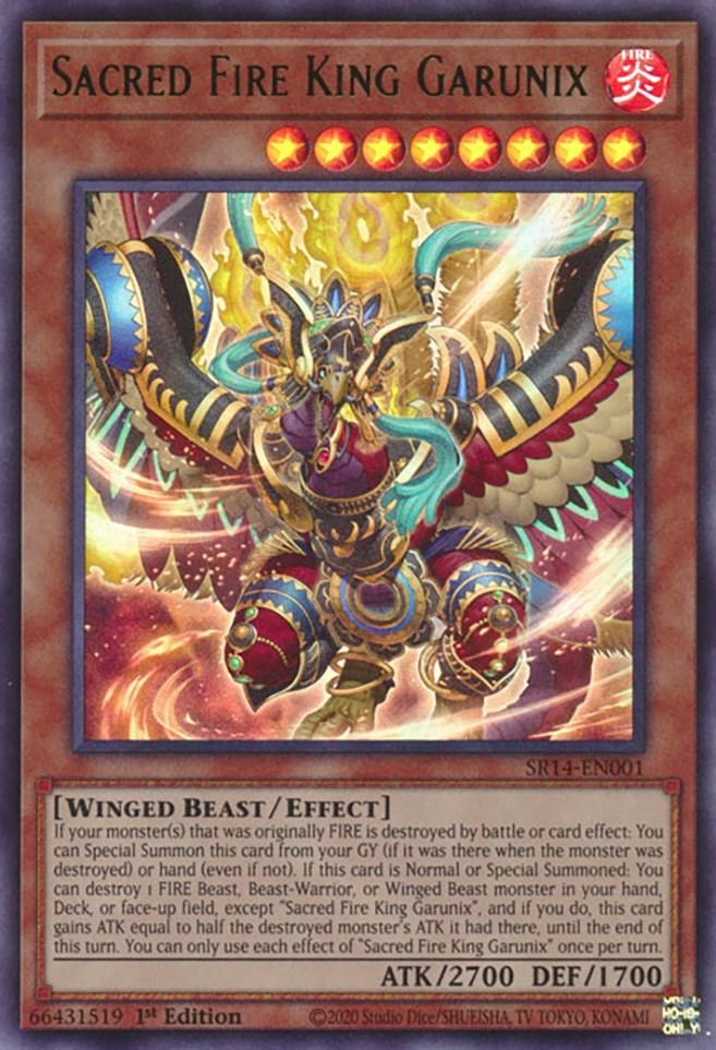 Sacred Fire King Garunix [SR14-EN001] Ultra Rare - Josh's Cards