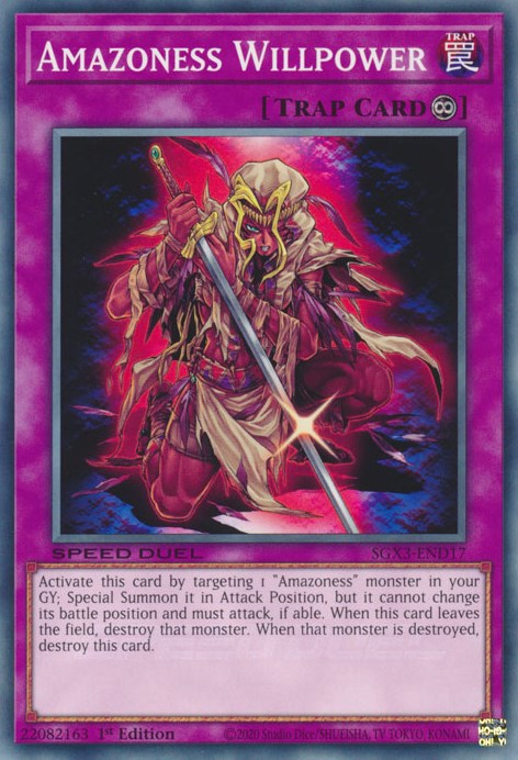 Amazoness Willpower (SGX3-END17) - Speed Duel GX: Duelists of Shadows 1st Edition