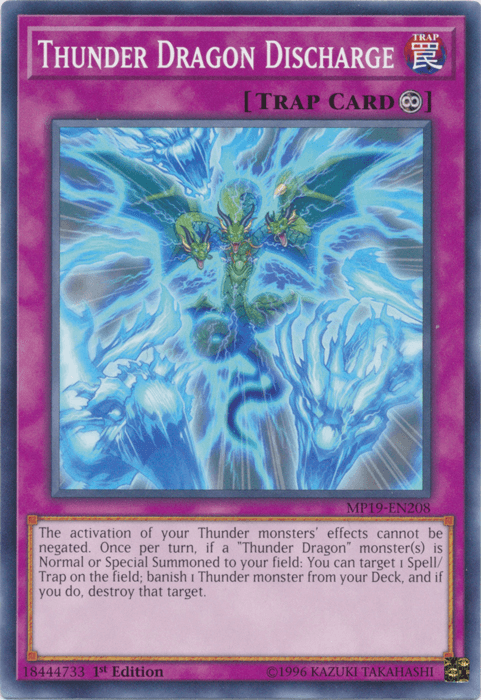 Thunder Dragon Discharge [MP19-EN208] Common - Josh's Cards