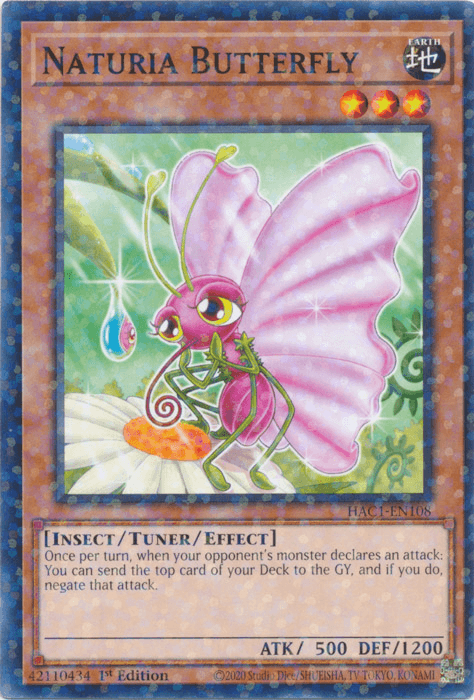 Naturia Butterfly (Duel Terminal) [HAC1-EN108] Common - Josh's Cards
