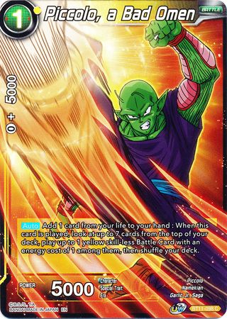 Piccolo, a Bad Omen (BT11-098) [Vermilion Bloodline 2nd Edition] Parallel Foil