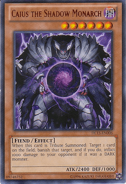 Caius the Shadow Monarch (Red) [DL15-EN006] Rare - Josh's Cards