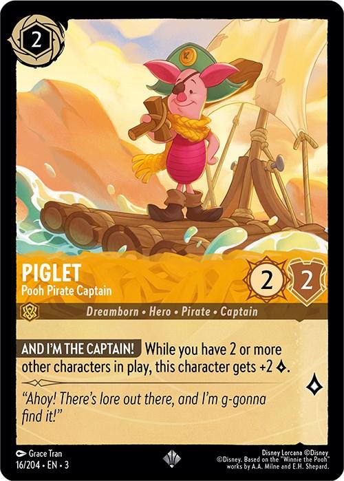 Piglet - Pooh Pirate Captain (16/204) [Into the Inklands] - Josh's Cards