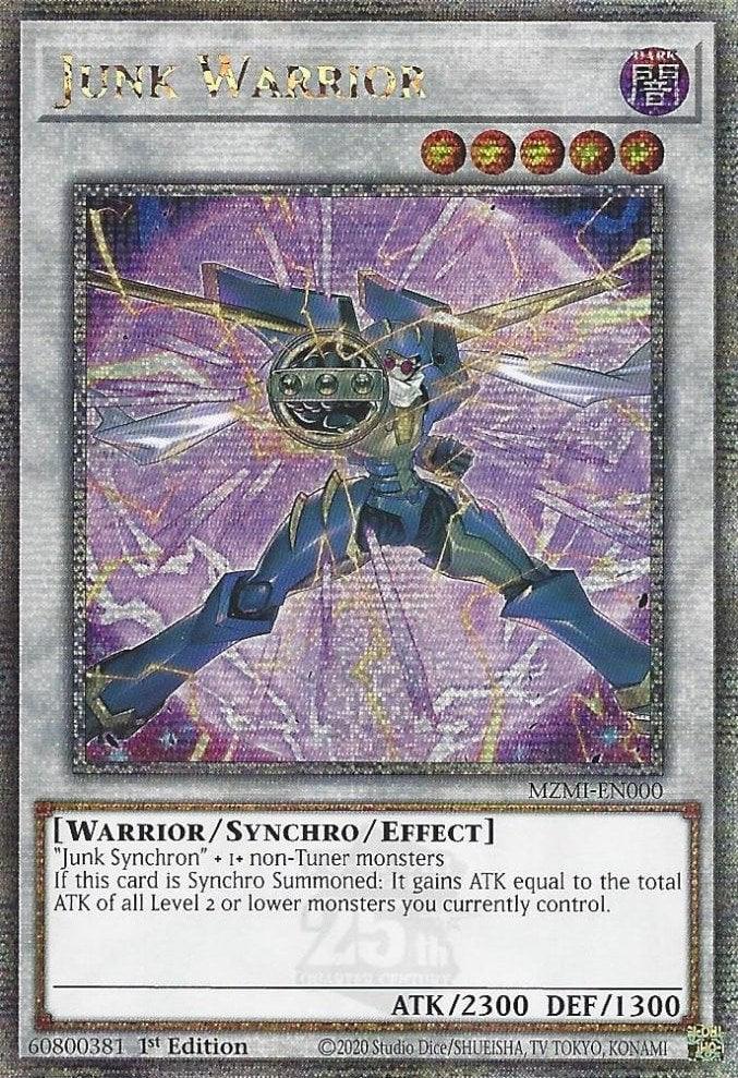 Junk Warrior (Quarter Century Secret Rare) [MZMI-EN000] Quarter Century Secret Rare - Josh's Cards