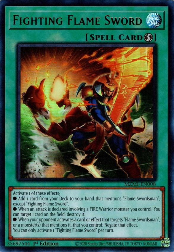 Fighting Flame Sword [MZMI-EN008] Ultra Rare - Josh's Cards