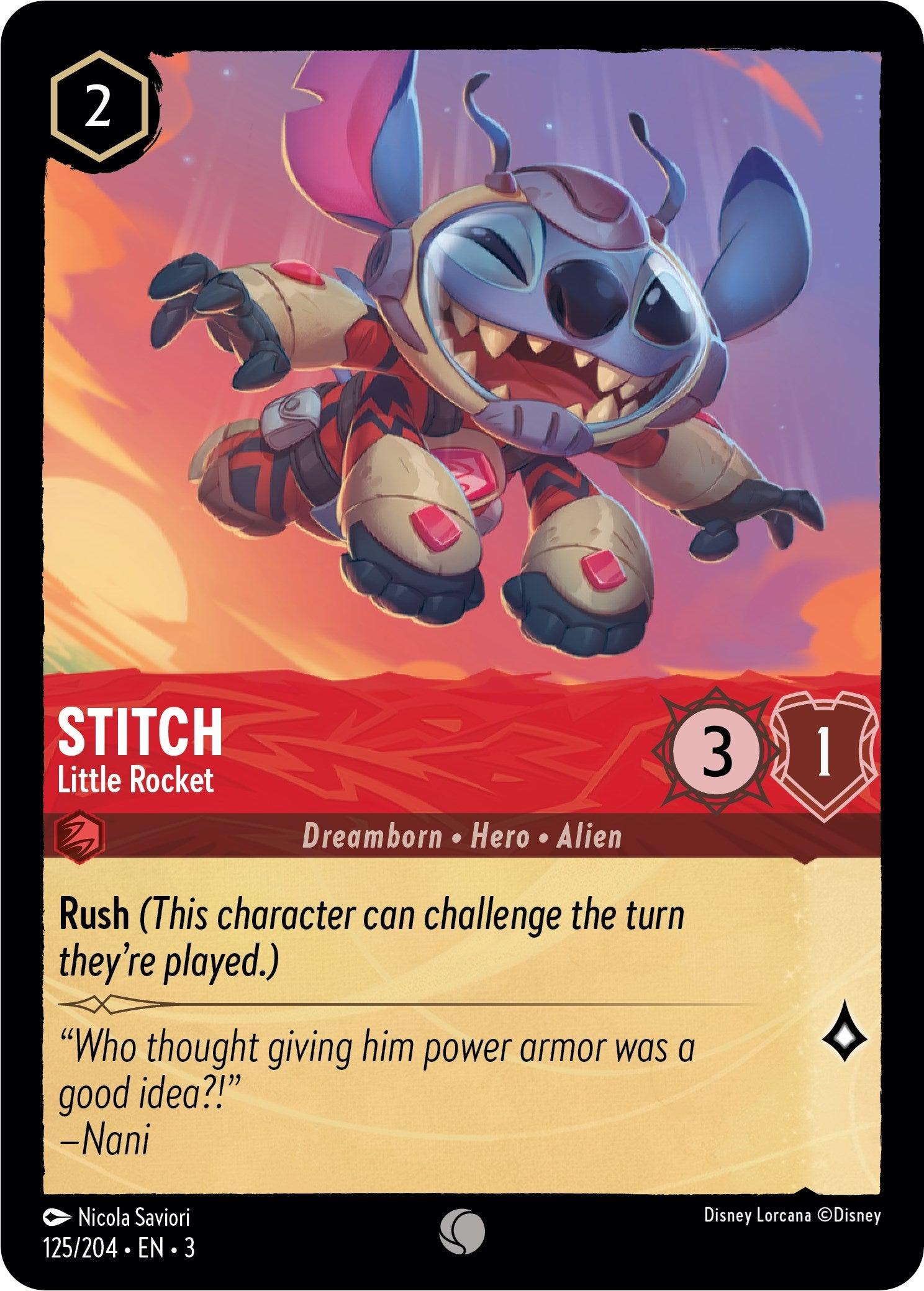 Stitch - Little Rocket (125/204) [Into the Inklands] - Josh's Cards