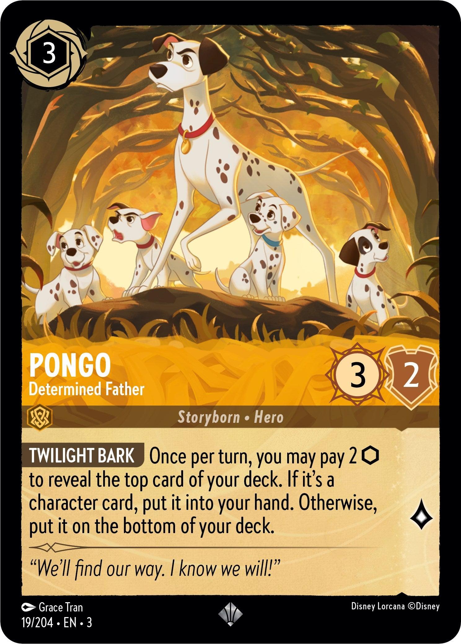 Pongo - Determined Father (19/204) [Into the Inklands] - Josh's Cards