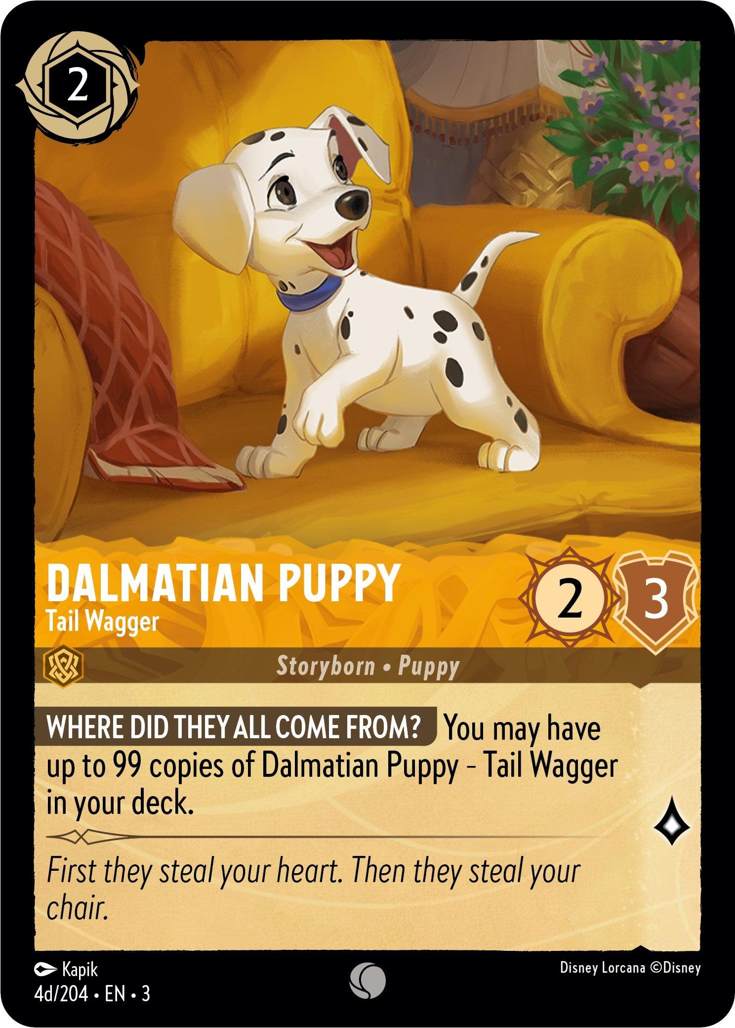 Dalmatian Puppy - Tail Wagger (4d) (4d/204) [Into the Inklands] - Josh's Cards