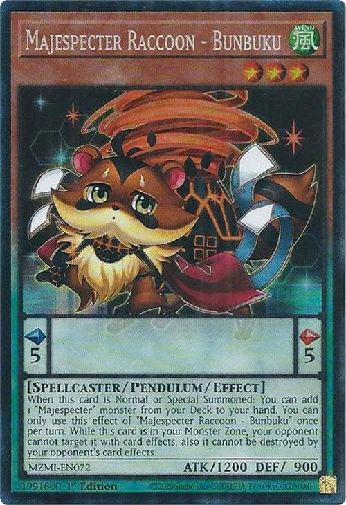 Majespecter Raccoon - Bunbuku (CR) [MZMI-EN072] Collector's Rare - Josh's Cards