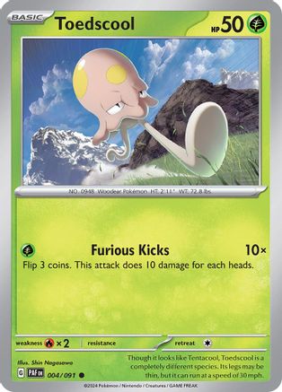 Toedscool 004/091 - SV Paldean Fates Reverse Holofoil