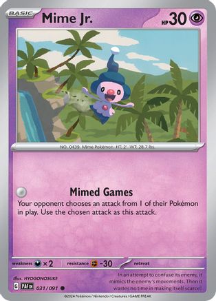 Mime Jr. 031/091 - SV Paldean Fates Reverse Holofoil