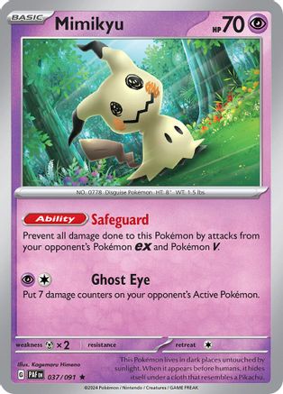 Mimikyu 037/091 - SV Paldean Fates Reverse Holofoil