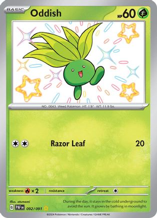 Oddish [92] (SV: Paldean Fates) Holofoil