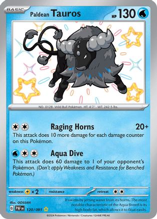 Paldean Tauros 120/091 - SV Paldean Fates Holofoil