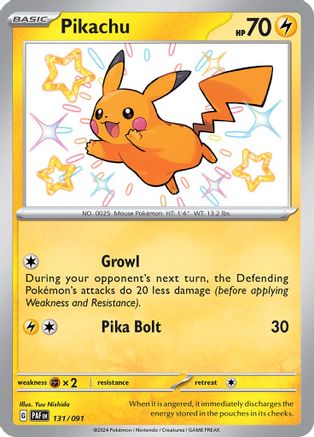 Pikachu 131/091 - SV Paldean Fates Holofoil