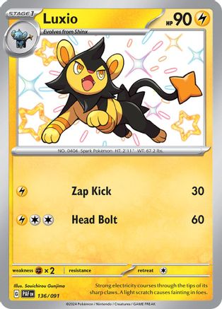 Luxio [136] (SV: Paldean Fates) Holofoil