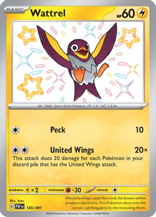 Wattrel 145/091 - SV Paldean Fates Holofoil
