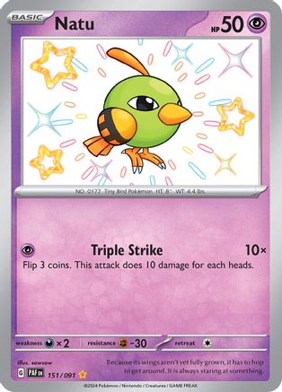 Natu 151/091 - SV Paldean Fates Holofoil
