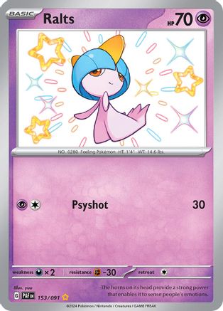 Ralts [153] (SV: Paldean Fates) Holofoil