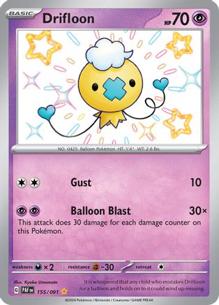 Drifloon [155] (SV: Paldean Fates) Holofoil