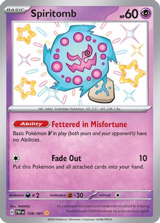 Spiritomb 158/091 - SV Paldean Fates Holofoil