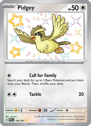 Pidgey [196] (SV: Paldean Fates) Holofoil