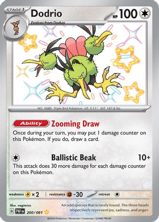 Dodrio 200/091 - SV Paldean Fates Holofoil