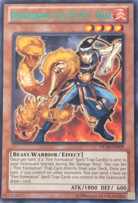 Brotherhood of the Fire Fist - Snake (Green) [DL18-EN009] Rare - Josh's Cards