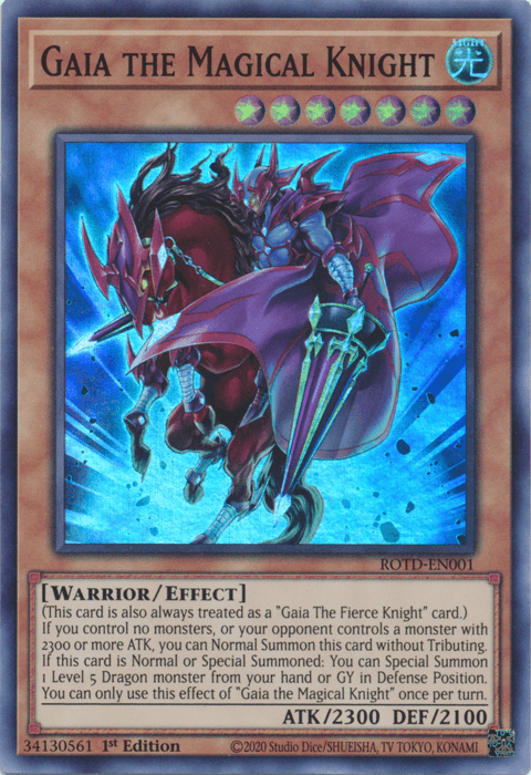 Gaia the Magical Knight [ROTD-EN001] Super Rare - Josh's Cards
