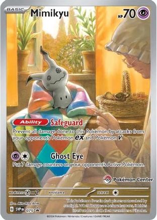 Mimikyu (Pokemon Center Exclusive) 075 - SV Scarlet & Violet Promo Cards Holofoil