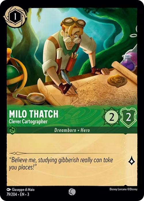 Milo Thatch - Clever Cartographer (79/204) [Into the Inklands] - Josh's Cards