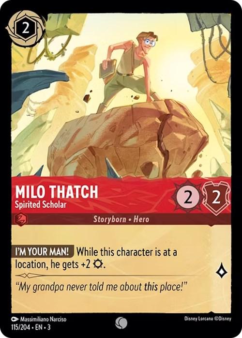 Milo Thatch - Spirited Scholar (115/204) [Into the Inklands] - Josh's Cards