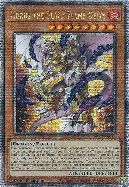 Horus the Black Flame Deity [PHNI-EN018] Quarter Century Secret Rare - Josh's Cards