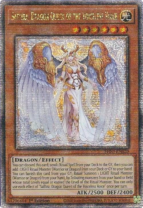 Saffira, Dragon Queen of the Voiceless Voice [PHNI-EN020] Quarter Century Secret Rare - Josh's Cards