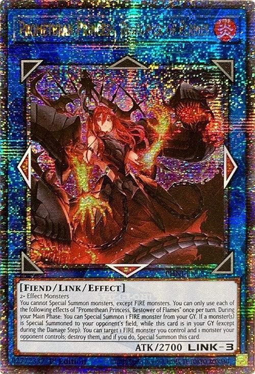 Promethean Princess, Bestower of Flames [PHNI-EN052] Quarter Century Secret Rare - Josh's Cards