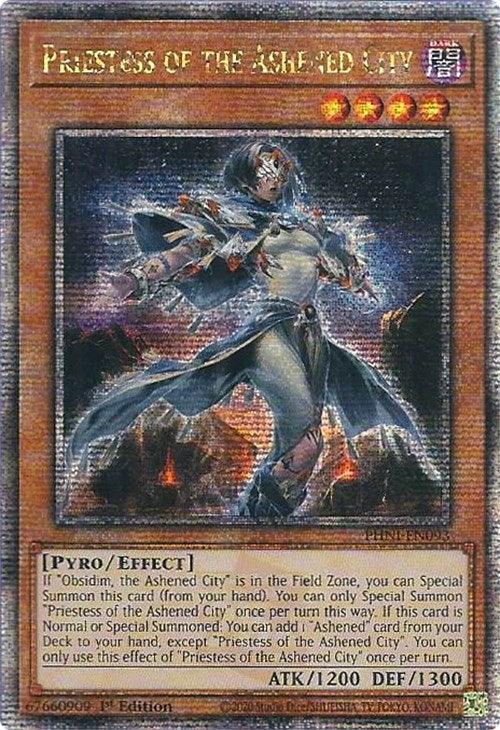 Priestess of the Ashened City [PHNI-EN093] Quarter Century Secret Rare - Josh's Cards
