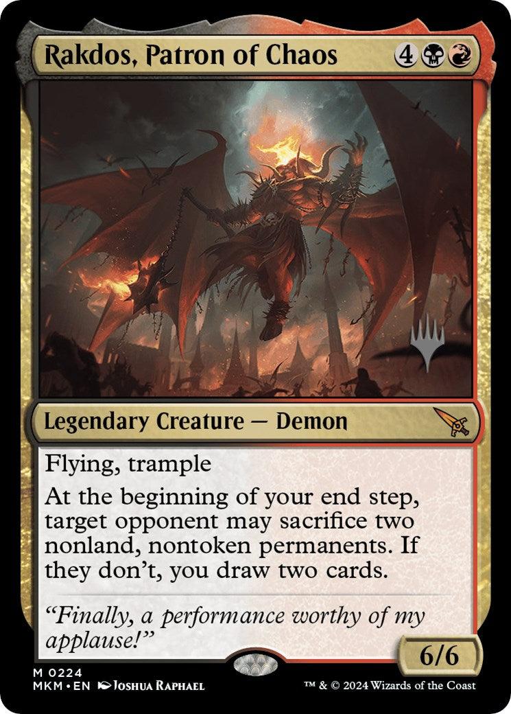 Rakdos, Patron of Chaos (Promo Pack) [Murders at Karlov Manor Promos] - Josh's Cards