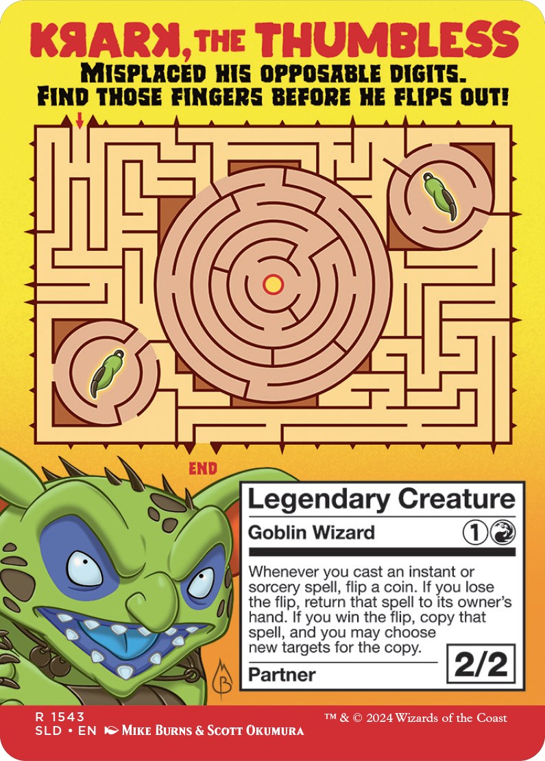 Krark, the Thumbless // Krark, the Thumbless (SLD-1543) - Secret Lair Drop (Borderless)
