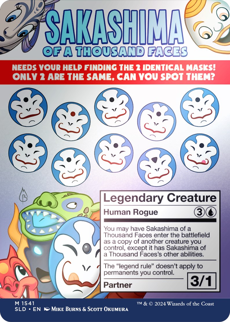 Sakashima of a Thousand Faces // Sakashima of a Thousand Faces (SLD-1541★) - Secret Lair Drop Foil