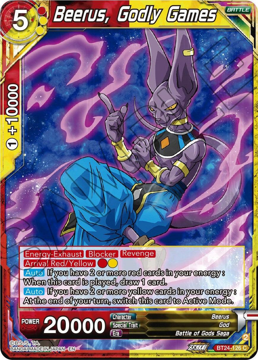 Beerus, Godly Games (BT24-126) [Beyond Generations] - Josh's Cards