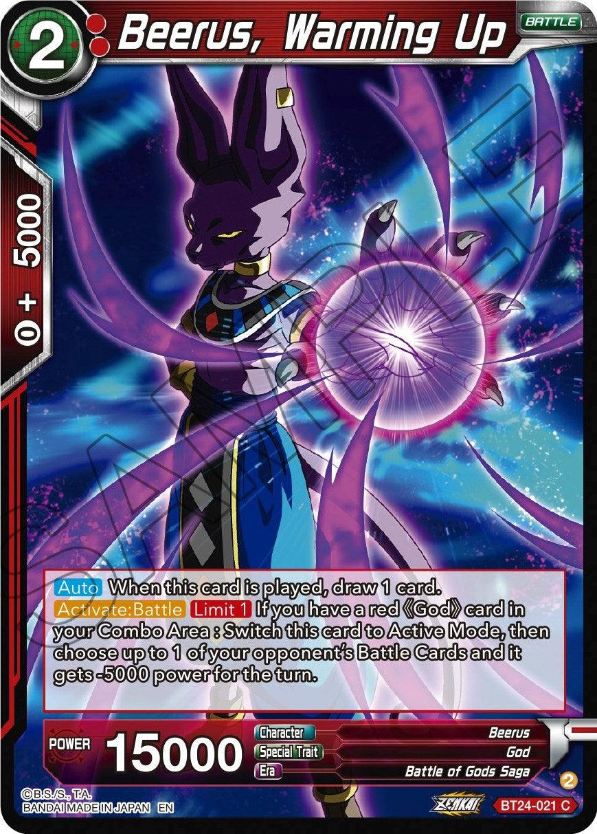 Beerus, Warming Up (BT24-021) [Beyond Generations] - Josh's Cards